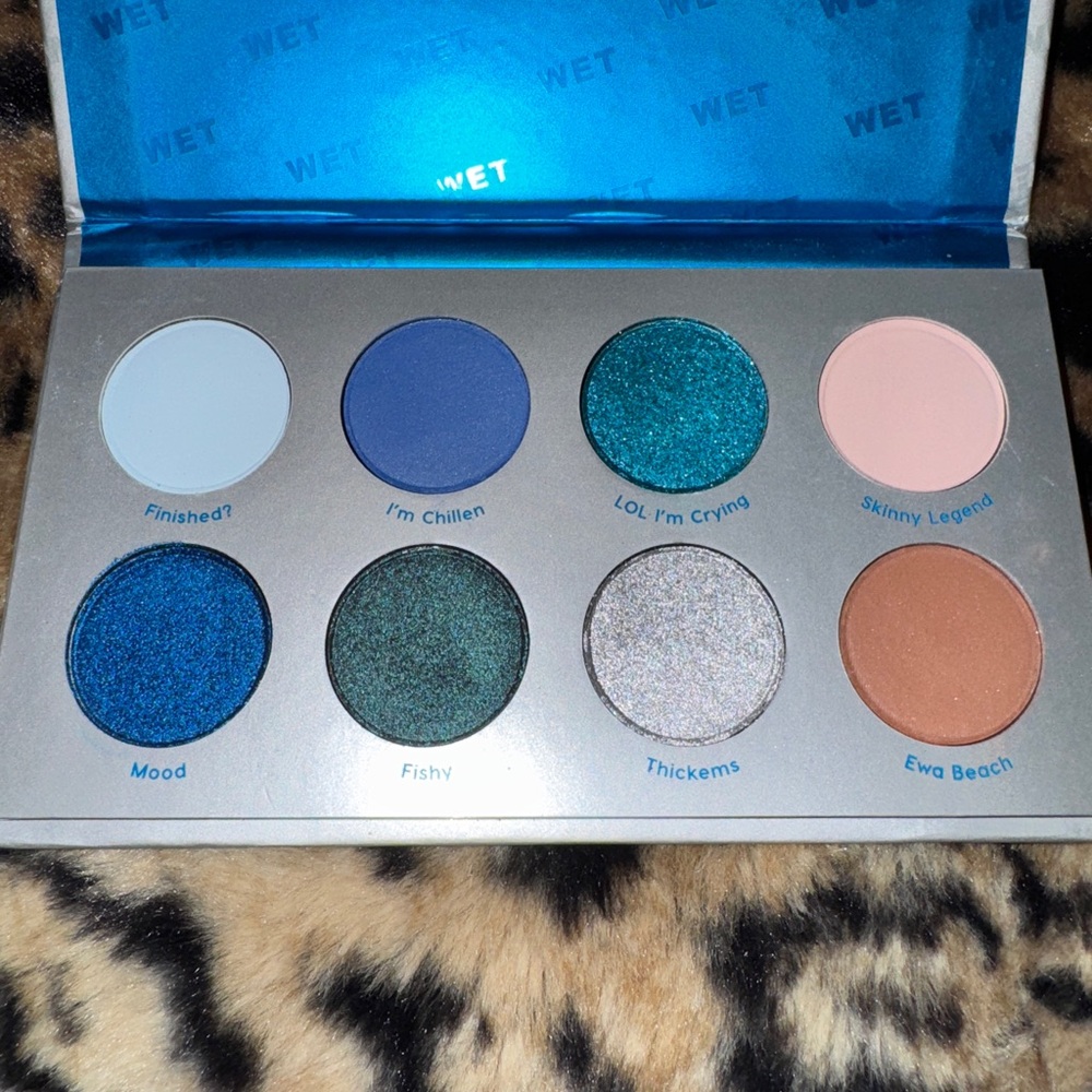 Colourpop Eyeshadow Palette - Bretman Rock Wet Blue, Pink, Silver, Brown Shades